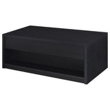 Canyon - Lift Top Table With Dual Drawers Storage Solution - Black