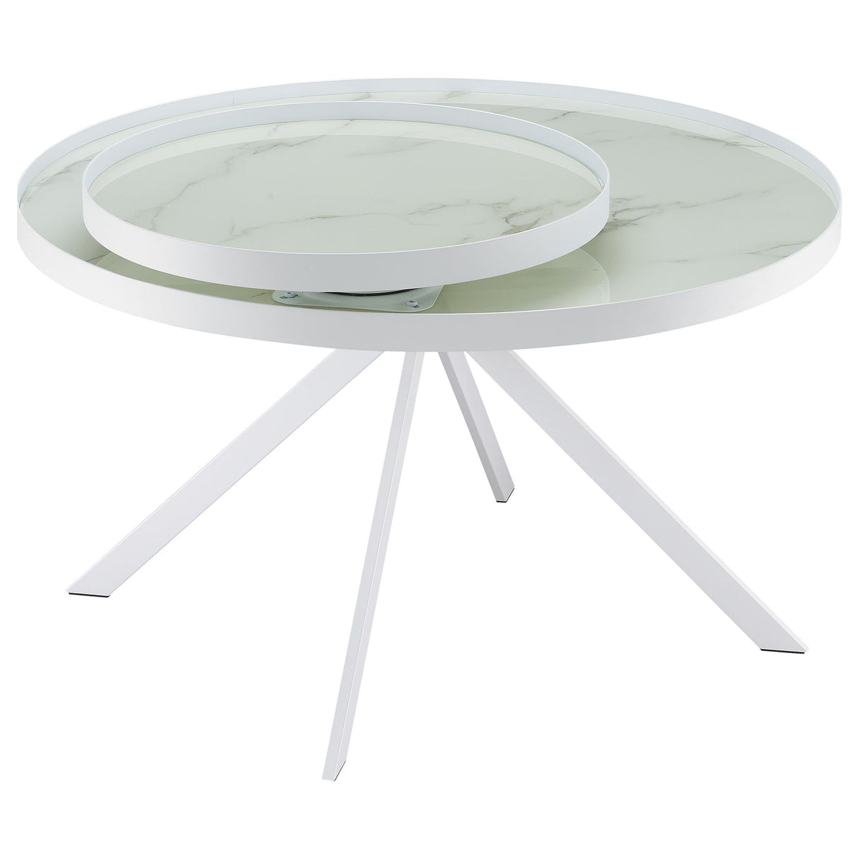 Shayne - Round Top Coffee Table With 2 Tier Design