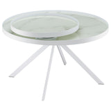 Shayne - Round Top Coffee Table With 2 Tier Design