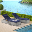 Outdoor Sofa Pe Rattan Furniture Deck Chair - Gray - Chaises - Alpine Outlets