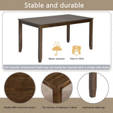 Kitchen Dining Set, Rectangular Dining Table With Upholstered Chairs