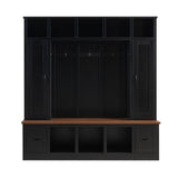 Hall Tree With Storage Bench, Entryway Coat Rack With Hooks
