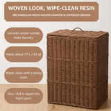 Rectangular Laundry Hamper - Chocolate