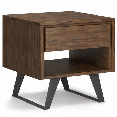 Lowry - Handcrafted End Table - End Tables - Alpine Outlets