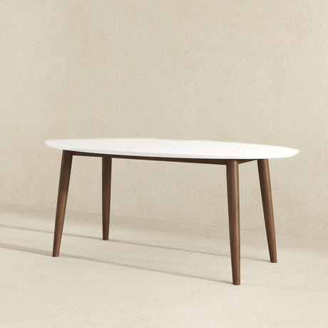 Ada - Oval Dining Table And 4 Side Chairs - White