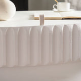 Fluted Storage Table With Lift Off Lid