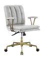 Damir - Vintage Top Grain Leather Office Chair - Antique White / Vintage - Swivel Chairs - Alpine Outlets