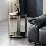 Round Table With Double Layer Storage