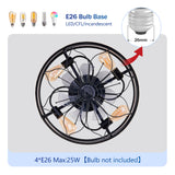 Lotus Bladeless Ceiling Fan With Remote Control For Living Room - Matte Black