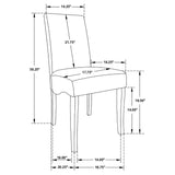 Shandra - 5 Piece Dining Set Tabletop And Upholstered Side Chairs - Gray