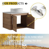 Wall Mounted Bathroom Vanity & Art Sink & 1 Soft Close Door