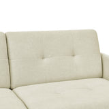 Easy Convert Futon Sofa With Tufted Back And Seat
