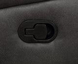 Lawrence - Upholstered Padded Arm Glider Recliner - Charcoal