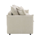 Elisea - Sleeper Sectional Sofa With 2 Toss Pillows - Beige