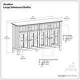 Acadian - Large Sideboard Buffet - Brown