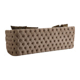 Naomi - Button Tufted Sofa - Taupe
