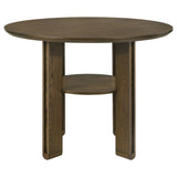 Crispin - 5 Piece Counter Height Dining Set With Upholstered Chairs - Brown