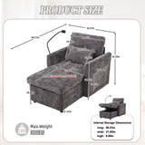 Multifunctional Chenille Recliner Sofa With Storage And Phone Bracket