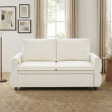 Convertible Sofa Bed Loveseat With Adjustable Backrest And USB Ports