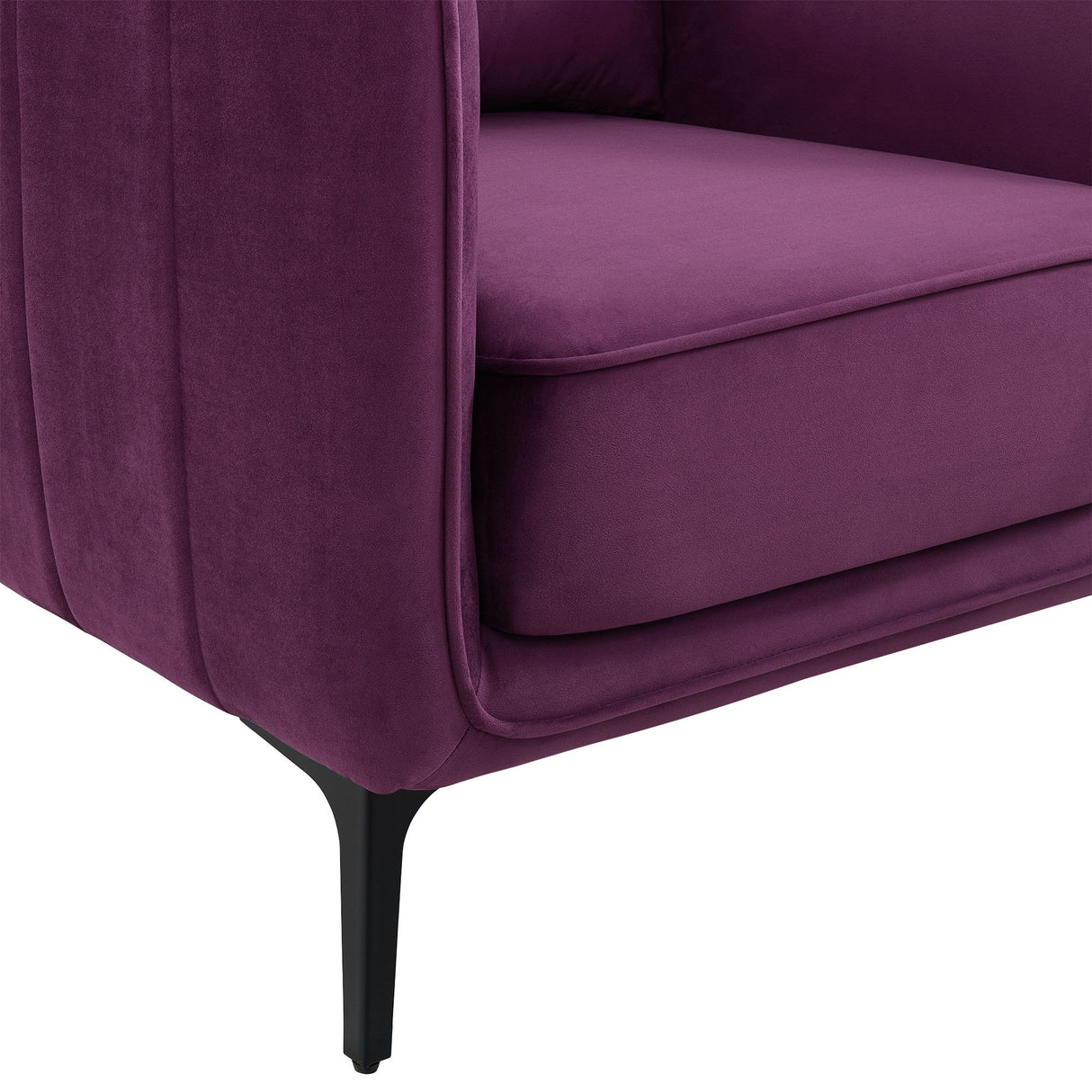 Rae Lavish Purple Velvet Accent Chair