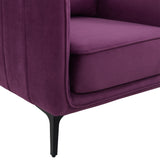 Rae Lavish Purple Velvet Accent Chair
