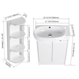 Freestanding Bathroom Vanity With Sink And Storage Rack, Soft Close Doors Base With Basin