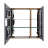 29.63" Wall Mounted Cabinet With Adjustable Shelves Storage Cabinet For Bathroom - Imitative Oak