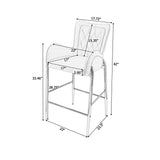 Fabric Counter Height Bar Stools (Set of 2)