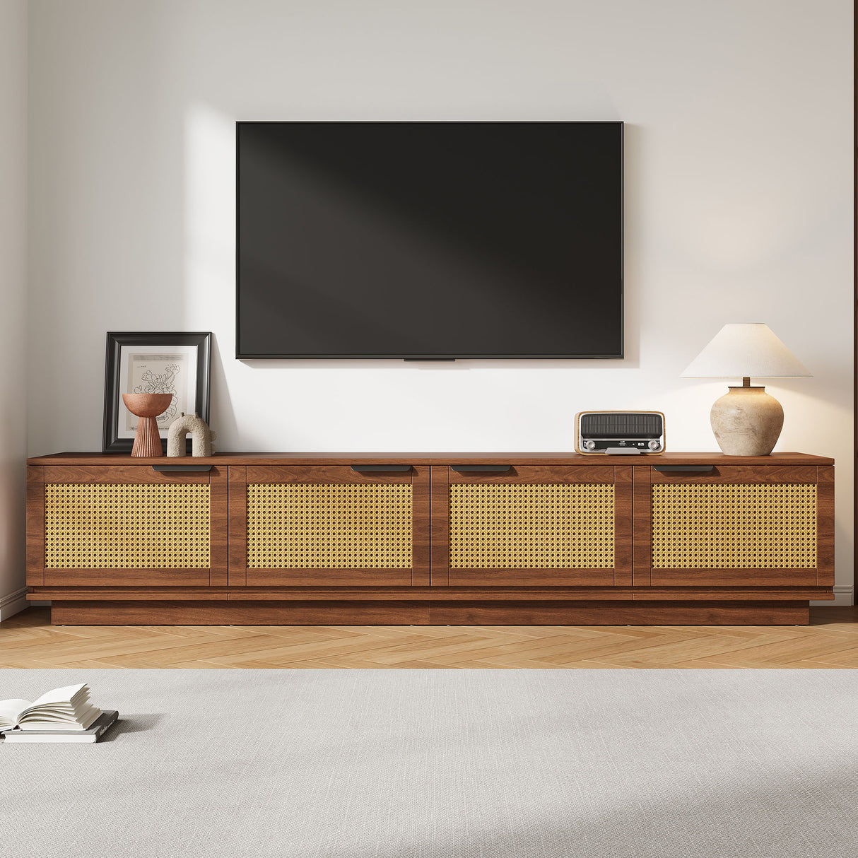 TV Stand, Media Console - Walnut