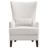 Lindstrom - Wingback Accent With Contoured Back - Ivory White
