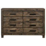 Bren - 8 Drawer Dresser With Pull Handles - Rustic