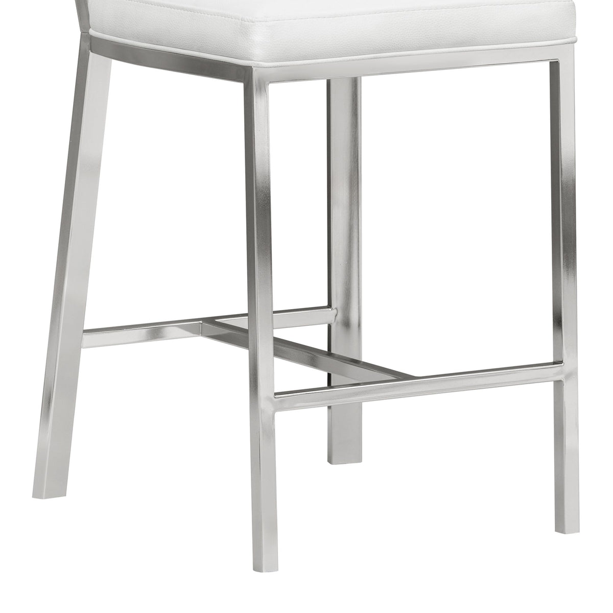 Celina - 5-Piece Round Tempered Glass Tabletop Dining Table Set With Stools Seats Up To 4 - White