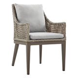 Grenada - 5 Piece Gray Aluminum Outdoor Dining Set With Gray Fabric