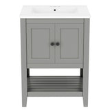 Modern Bathroom Vanity With Sink And Open Shelf