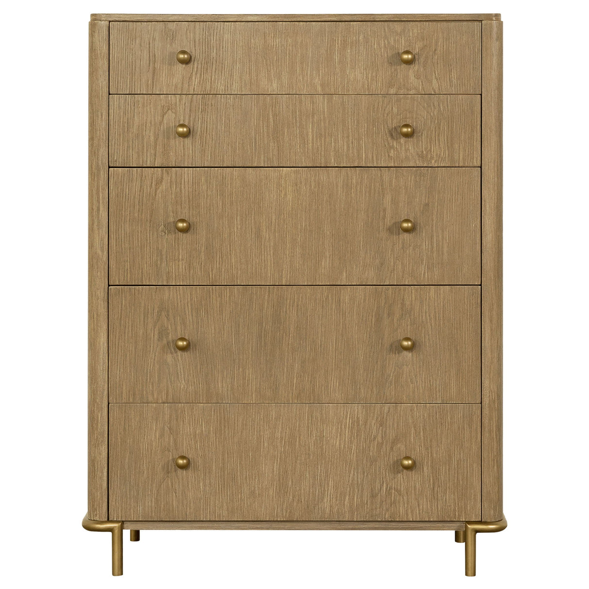 Stevie - Rectangular 5 Drawer Chest - Sand