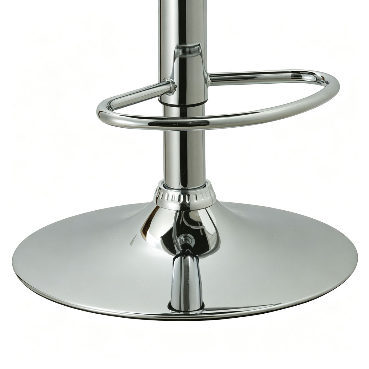 Adjustable Swivel Arm Bar Stool With Cushion - White