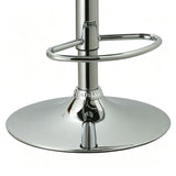Adjustable Swivel Arm Bar Stool With Cushion - White