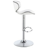 Edenton - Upholstered Adjustable Bar Stool (Set of 2) - White