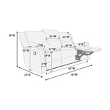 Modern Contemporary Style Recliner Sofa With Plush Armrest And Headrest