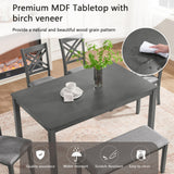Kitchen Dining Set, Rectangular Dining Table & Upholstered Chairs