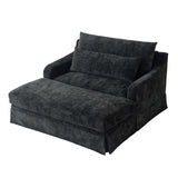 Sofa Bed Loveseat With Textured Surface And 2 Cushions