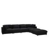 Upholstered Modular Sectional & Custom Configuration And Toss Pillows