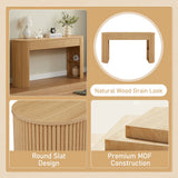 Retro Console Table With Storage, 3 Drawers