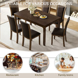 Dining Table Set With Upholstered Chairs, Rectangular Dining Table Set