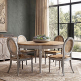 Colette - Round Dining Table - Blue / Gray