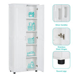 Storage Cabinet With Adjustable Shelves, 2 Doors, Rectangle Design For Bathroom