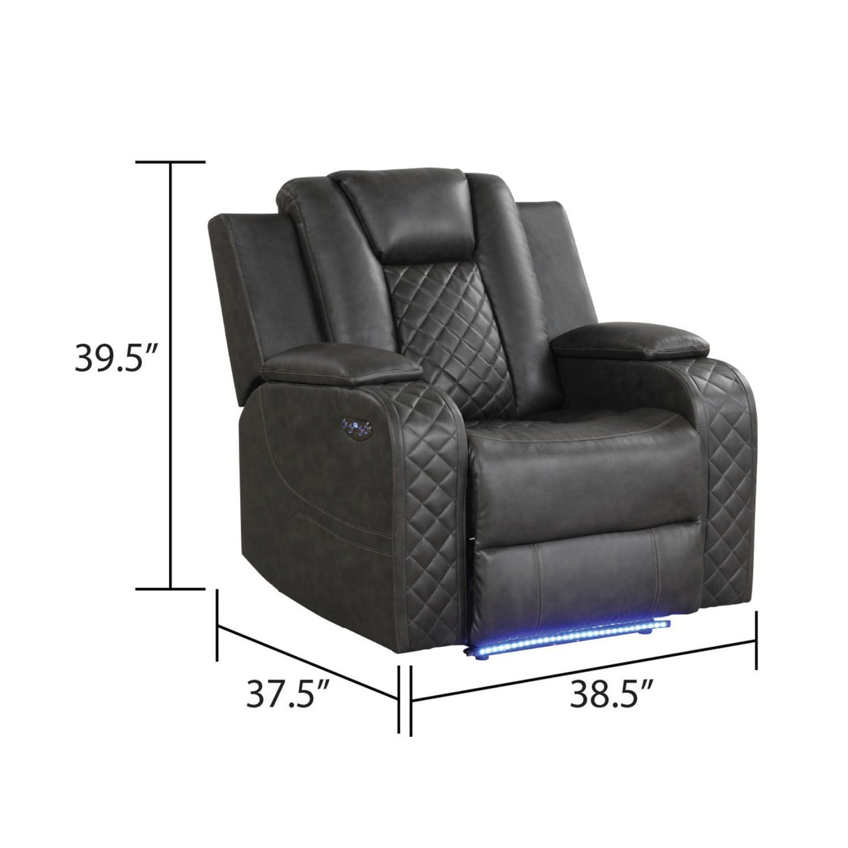 Benz - Power Recliner Set With LED Lighting And USB Charging