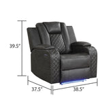 Benz - Power Recliner Set With LED Lighting And USB Charging