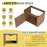 Wall Mounted Bathroom Vanity With Sink, Storage Shelves & Soft Close Door