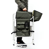 Padded Folding Outdoor Chair With Side Table And Storage Pockets, Lightweight Oversized Directors Chair For Indoor, Outdoor Camping, Picnics And Fishing